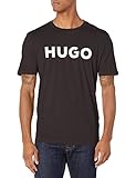 HUGO Boss mens Print Logo Short Sleeve T-shirt T Shirt, Smooth Black, Medium US