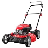 PowerSmart Gas Lawn Mower 21in. 144cc 2-in-1 Walk-Behind Push Lawn Mower with 6-Positions Height Adjustment