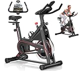 Exercise Bike, DMASUN Silent Magnetic Resistance Stationary Bike for Home with 330 LB Capacity, Workout Bike with Comfortable Seat Cushion, Digital Display with Pulse