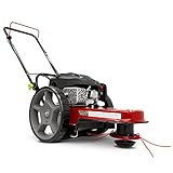 Earthquake Walk Behind String Mower With 160cc Viper 4-Cycle Engine, 22” Cutting Diameter, 14” Never-Go-Flat Wheels, Easy Assembly, Adjustable Handlebar, Model # 40314