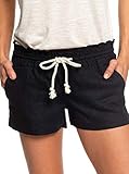 Roxy Women's Oceanside Short Elastic Waist Non Denim Shorts, True Black, Medium