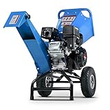 Landworks Wood Chipper Shredder Mulcher, Heavy Duty, 7 HP Gas Powered, Compact Rotor Assembly, 3 Inch Max Capacity