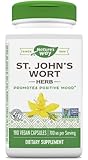 Nature's Way St. John’s Wort Herb, Promotes a Positive Outlook*, 700 mg per 2-Capsule Serving, Non-GMO Project Verified, Vegan, 180 Capsules (Packaging May Vary)