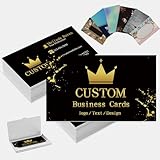 Custom Business Cards Customized with Logo Photo Personalized Business Cards Customizable 1000 500 200 100 Double Sided Printable Waterproof Cards Business for Small Business