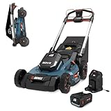 SENIX X6 60 Volt Max* 21-Inch 3-in-1 Cordless Push Lawn Mower, with Bagging, Mulching, and Side Discharge, Height Adjustment, Smart Display, 6Ah Lithium-ion Battery & Charger Included (LPPX6-H)