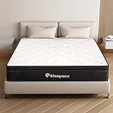 elitespace King Size Mattress,12 Inch Hybrid Mattress in a Box with Gel Memory Foam,Individually Wrapped Pocket Coils Innerspring,Pressure-Relieving and Supportive.