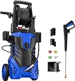 Electric Pressure Washer 5000PSI 3.1 GPM Power Washer 4 Different Pressure Tips, 25FT Hose &16.3FT Power Cord,Foam Cannon, Power Washer Electric Powerd for Patios Car Garden 5000 PSI