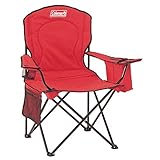 Coleman Portable Quad Camping Chair with Cooler , Red, 37' x 24' x 40.5'