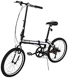 ZiZZO Ferro 20-inch 29 lbs Light Weight Folding Bike (Black)