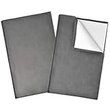 SEVENWELL 2pcs Jewelry Polishing Cleaning Cloth Large 10'' x 12'' for Sterling Silver Jewelry Gold, Diamond, Platinum, Precious Stones, Coins (Gray)