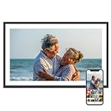 Digital Picture Frame, 15.6 Inch Large Frameo Digital Photo Frame WiFi, 32GB, 1920 * 1080 IPS HD Touch Screen, Tabletop&Wall-Mounted, Share Picture Video, Birthday, Wedding, for Mom