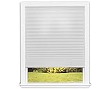 Redi Shade No Tools Easy Lift Trim-at-Home Cordless Pleated Light Filtering Fabric Shade White, 30 Inch x 64 Inch, (Fits windows 19 in - 30 in)