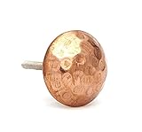 Shabby Restore Hammered Copper Round Head Drawer, Cabinet Knob Pull - PACK of 12
