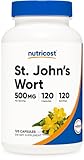 Nutricost St John’s Wort Capsules (500mg) 120 Capsules - Vegetarian, Gluten Free and Non-GMO