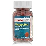 Timely Ibuprofen 200mg 200 Tablets - Compared to Advil Tablets - Pain Relief Tablets and Fever Reducer - for Headache Relief, Menstrual Pain, Tooth Aches Muscular Aches, Arthritis Pain & Body Aches