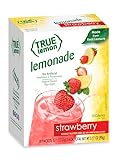 True Lemon Strawberry Lemonade Water Enhancer Drink Mix (30 Count), Low Calorie Drink Mix Packets for Water, Powdered Drink Mixes & Flavorings, Individual Drink Packets, Water Flavor Packets with Stevia