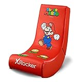 X Rocker Super Mario Video Gaming Floor Chair, Official All-Star Edition Nintendo Collectible, Faux Leather, Foldable, 5000001, 33.46' x 16.14' x 25.59', Mario Red