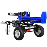 BILT HARD 25-Ton Horizontal/Vertical Log Splitter, Gas Wood Splitter with 209cc OHV Engine, 2' Ball Coupler, 16' DOT Tires, 2 Stage Gear Pump, Hydraulic Log Splitter, Firewood Splitting Machine