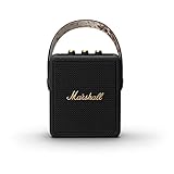 Marshall Stockwell II Portable Bluetooth Speaker, Black and Brass