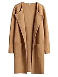 ANRABESS Women's Open Front Knit Lightweight Cardigan Casual Long Coatigan Sweater Lady Jacket Coat 2024 Fall Outerwear Large