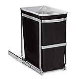 simplehuman 30 Liter / 8 Gallon Under Counter Kitchen Cabinet Pull-Out Trash Can, Heavy-Duty Steel Frame