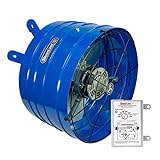 Quietcool AFG PRO-2.0 Attic Fan for Gable Vents - 1945 CFM - Adjustable Thermostat - 20ft Power Cord - Plug-and-play - Two Speed Capable