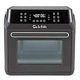 Sur La Table 16 Qt Air Fryer Oven with 12 in 1 Functions for Quick and Easy Meals, includes 7 accessories, Black