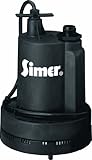 Simer 2305-04 Geyser II 1/4 HP Submersible Utility Pump , Black