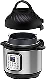 Instant Pot Duo Crisp 11-in-1 Air Fryer and Electric Pressure Cooker Combo with Multicooker Lids that Fries, Steams, Slow Cooks, Dehydrates,Free App With Over 800 Recipes, Black/Stainless Steel, 8QT