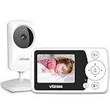 VTimes Baby Monitor with Camera and Audio, Video Baby Monitor No WiFi Night Vision, 2.4' LCD Screen Portable Baby Camera VOX Mode Pan-Tilt-Zoom Alarm and 1000ft Range, Ideal for Baby/Elderly/Pet