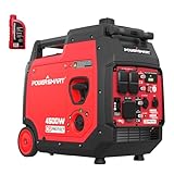 PowerSmart 4500-Watt Super Quiet Inverter Generator, Portable Generator Gas Powered with Electric Start, CO Sensor, RV-Ready, Wheels Handle Kit Included, Parallel Capable, CARB Compliant 2024Version