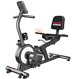 KeppiFitness Recumbent Exercise Bike with 8 Levels Magnetic Resistance for Cardio Workout for seniors at Home,380LB Weight Capacity Exercise Bike with Pulse Sensor,Digital Electronic Display,