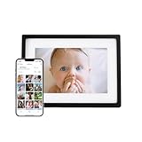 Skylight Digital Picture Frame - WiFi Enabled with Load from Phone Capability, Touch Screen Digital Photo Frame Display - Customizable Gift for Friends and Family - 10 Inch Black