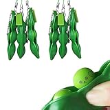 Acerich 3 Pack Edamame Keychain Fidget Toys - Squeeze-a-Bean Puchi Puti Mugen Pea Soybean Toys Gift