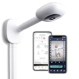 Nanit Plus - Smart Baby Monitor and Wall Mount: Camera with HD Video & Audio - Sleep Tracking - Night Vision - Temperature & Humidity Sensors and Two-Way Audio