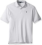 U.S. Polo Assn. Men's Solid Interlock Polo, White, Large