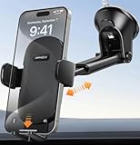 APPS2Car Car Phone Holder Mount, Dashboard/Windshield/Cell Phone Holder for Car, Compatible with iPhone, Samsung, All Cellphone,Black