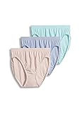 Jockey Women's Underwear Comfies Cotton French Cut - 3 Pack, Teal Blue/Periwinkle/Peach Rose, 6