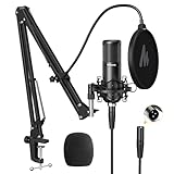 MAONO XLR Condenser Microphone, Professional Cardioid Studio Recording Mic for Streaming, Podcasting, Singing, Voice-Over, Vocal, Home-Studio, YouTube, Skype, Twitch (PM320S)