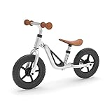 Chillafish Charlie Lightweight Toddler Balance Bike, Cute Trainer for 18-48 Months, Learn to Bike with 10' inch no-Puncture Wheels, Adjustable seat and Carry Handle., Silver