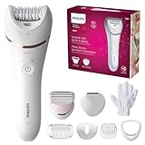 Philips Epilator Series 8000, Wet & Dry, 3 in 1 Shaver and Trimmer for Women with 8 Accessories, BRE720/14