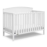 Graco Benton 5-in-1 Convertible Crib (White) – GREENGUARD Gold Certified, Converts from Baby Crib to Toddler Bed, Daybed and Full-Size Bed, Fits Standard Full-Size Crib Mattress