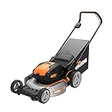 Worx Nitro 40V 20' Cordless Lawn Mower , 3-in-1 Battery Lawn Mower w Collapsible Handle Lawn Mower with 7-Position Height Adjustment – 2 Batteries & Charger Included