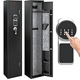 KAER Gun Safes Rifle Digital Quick Access Firearm Safe with 180-Degree Full Access Door and Removable Shelf for 2 Home Rifles with Pistols Rack