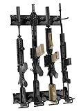 Upbci Gun-Rack, Upgrade Gun-Rack-for-Wall, Heavy Duty Steel Gun-Rack-Wall-Mount, Adjustable 1/4/8 Slot Indoor-Gun-Racks, Securely Display with Shotgun Rifle Rack