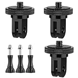 6 Pack Aluminum Camera Tripod Adapter 1/4'-20 Conversion Adapter Mounts Compatible with Gopro Action Cameras Insta360, 1/4' Mount Adapter for GoPro Ecosystem and Other Standard 1/4 Accessories