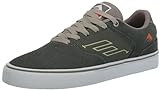 Emerica Men's Low Vulc Skate Shoe, Grey/Tan, 9.5