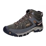 KEEN Men's Targhee 3 Mid Height Waterproof Hiking Boots, Black Olive/Golden Brown, 12