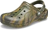 Crocs Unisex Ralen Lined Clogs | Fuzzy Slippers, Army Green/Multi, Numeric_4 US Men