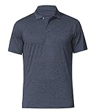 Men's Dry Fit Golf Polo Shirt (as1, alpha, x_l, regular, regular, Black Heather)
